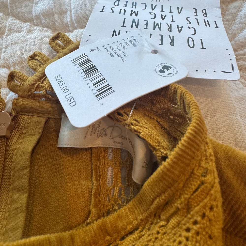 Mes Demoiselles Bella Dress - Ochre (New with tags) - Picture 4 of 8